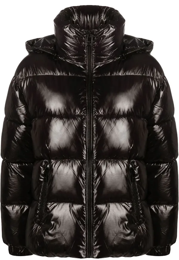 Michael Michael Kors glansig puffjacka - Svart