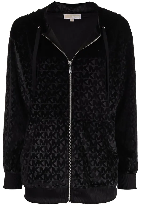 Michael Michael Kors hoodie med dragkedja - Svart