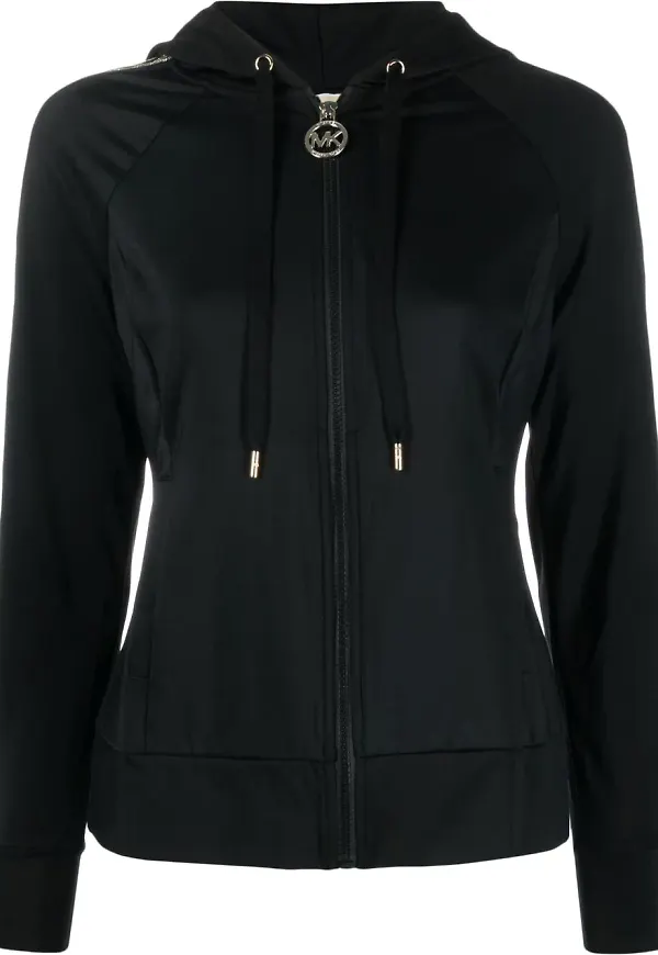 Michael Michael Kors hoodie med dragkedja - Svart
