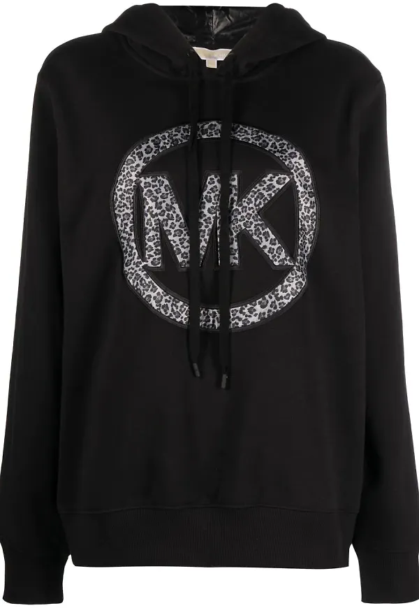 Michael Michael Kors hoodie med logotypapplikation - Svart