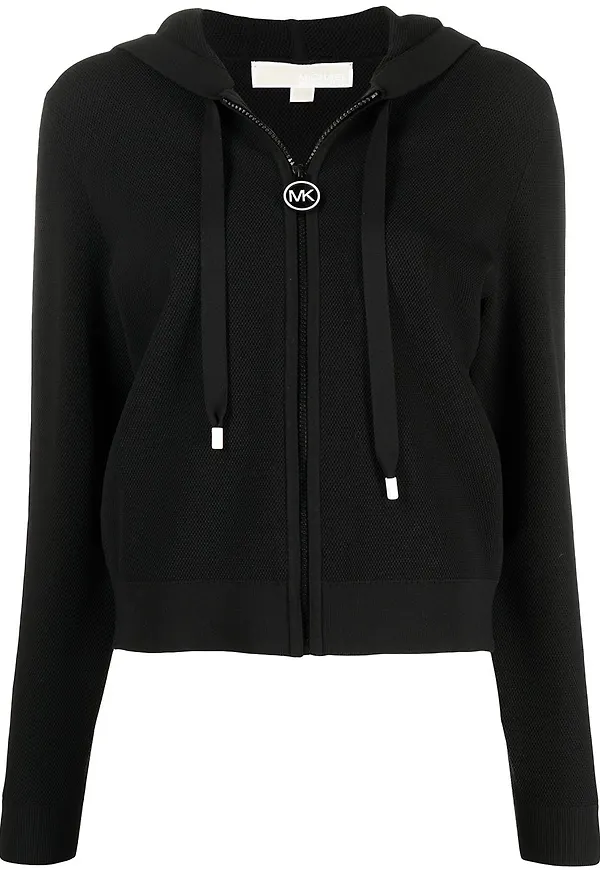 Michael Michael Kors hoodie med logotyprand - Svart