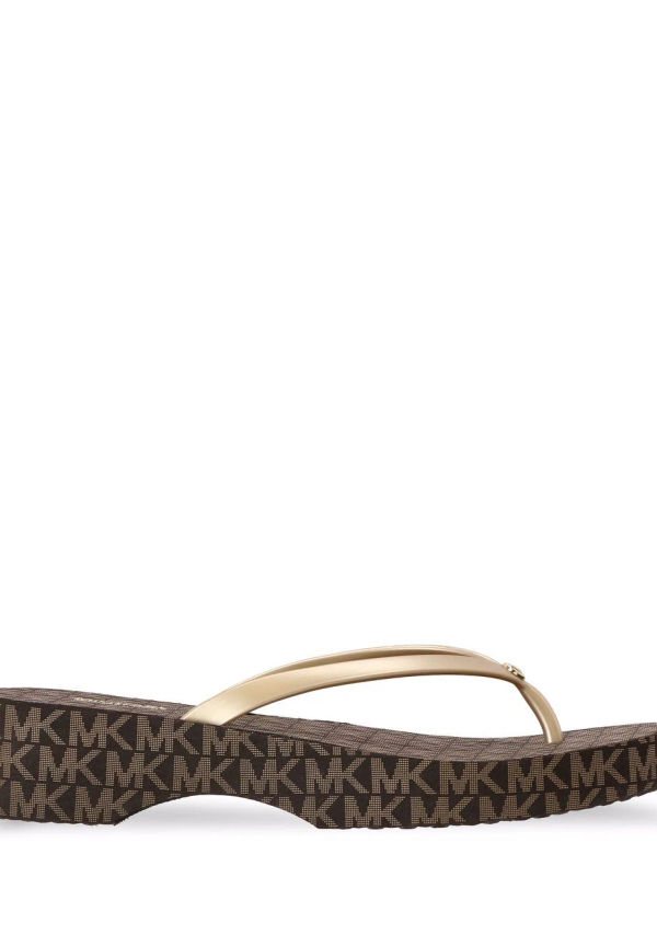 Michael Michael Kors Lilo flipflops med monogram - Brun