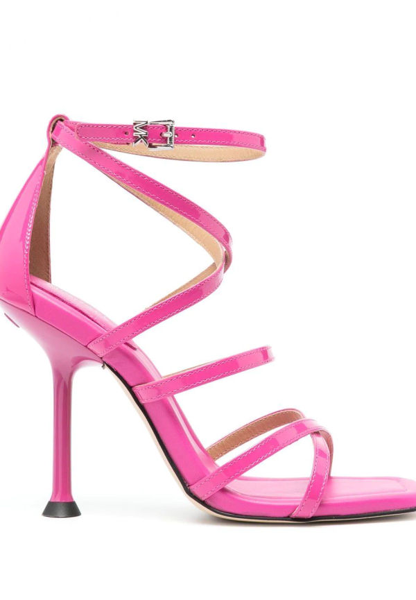 Michael Michael Kors lädersandaler med remmar 105 mm - Rosa