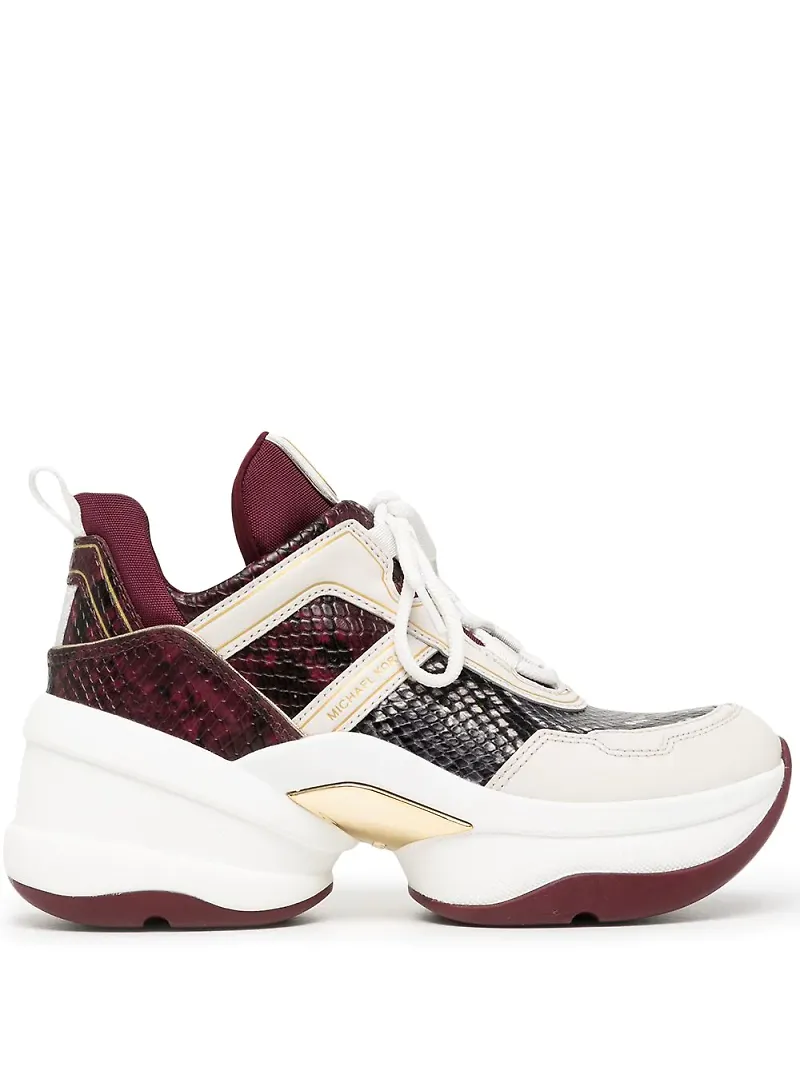 Michael Michael Kors Olympia sneakers med panel - Röd