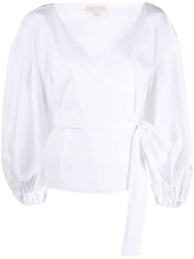 Michael Michael Kors omlottblus med stil - Vit