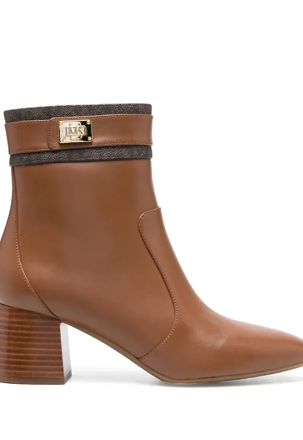 Michael Michael Kors Padma stövlar med logotypplakett 60 mm - Brun