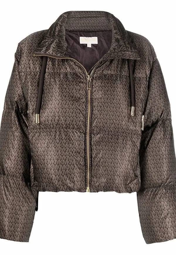 Michael Michael Kors puffjacka med monogram - Brun