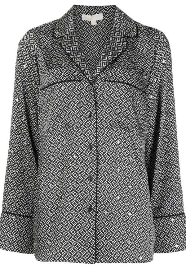 Michael Michael Kors pyjamasskjorta med monogram - Svart
