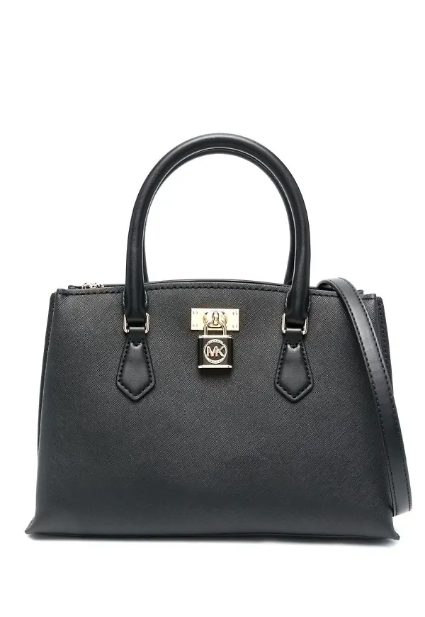 Michael Michael Kors stor totebag med hänglås - Svart