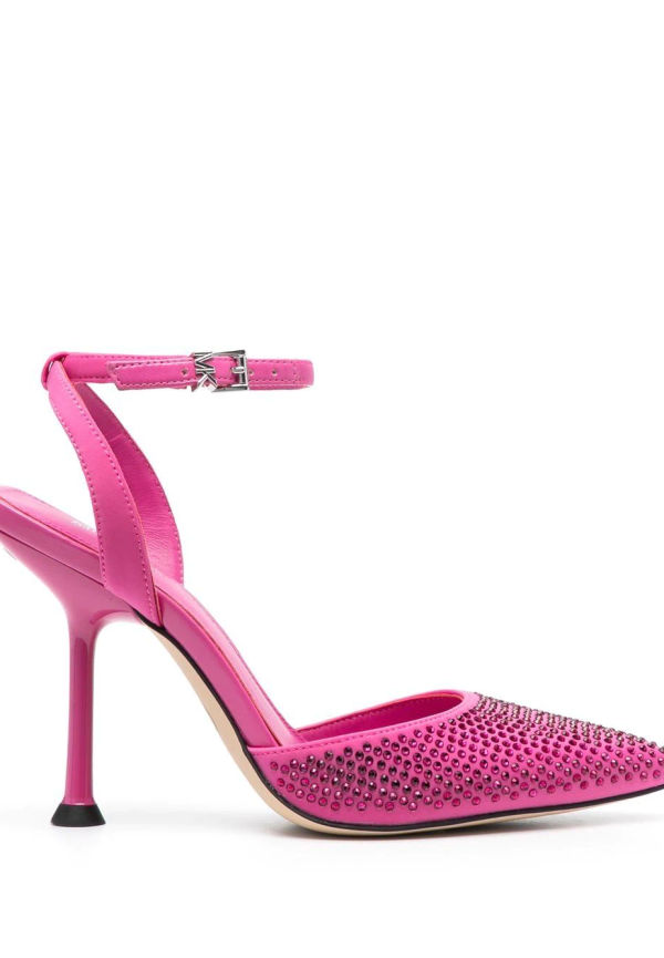 Michael Michael Kors strassprydda sandaler med spetsig tå - Rosa