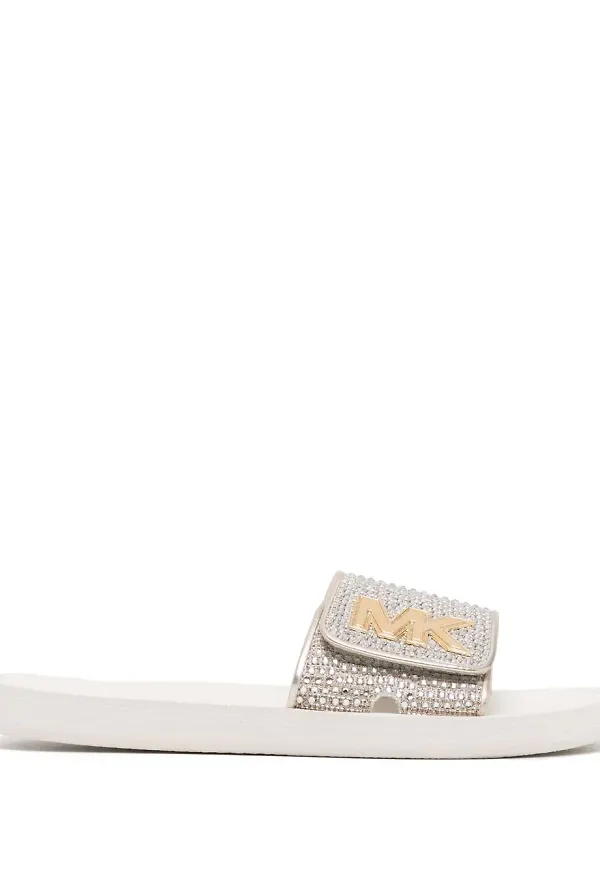 Michael Michael Kors tofflor med strass - Vit