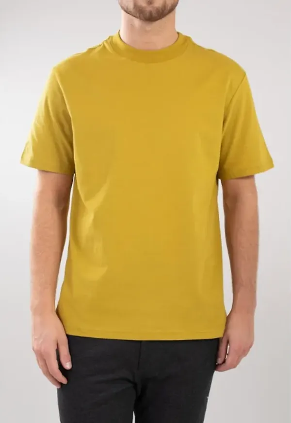 Mico High Collar Tee - Mustard