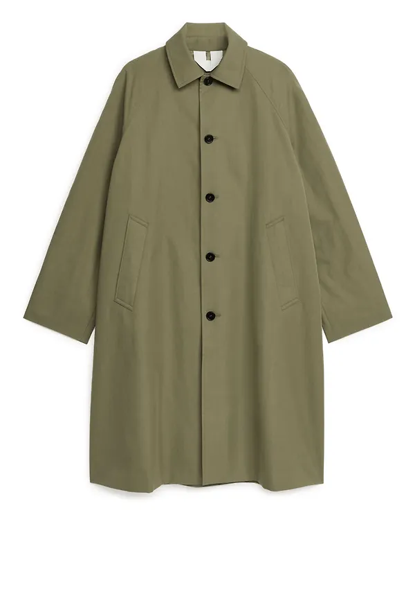 Mid-Length Car Coat - Green