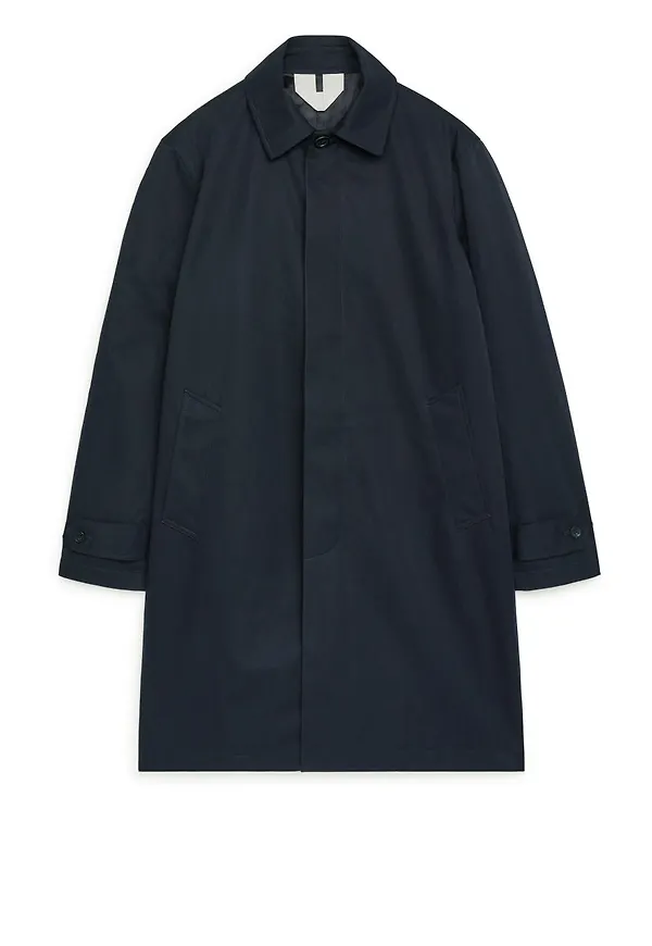 Mid Length Car Coat - Blue