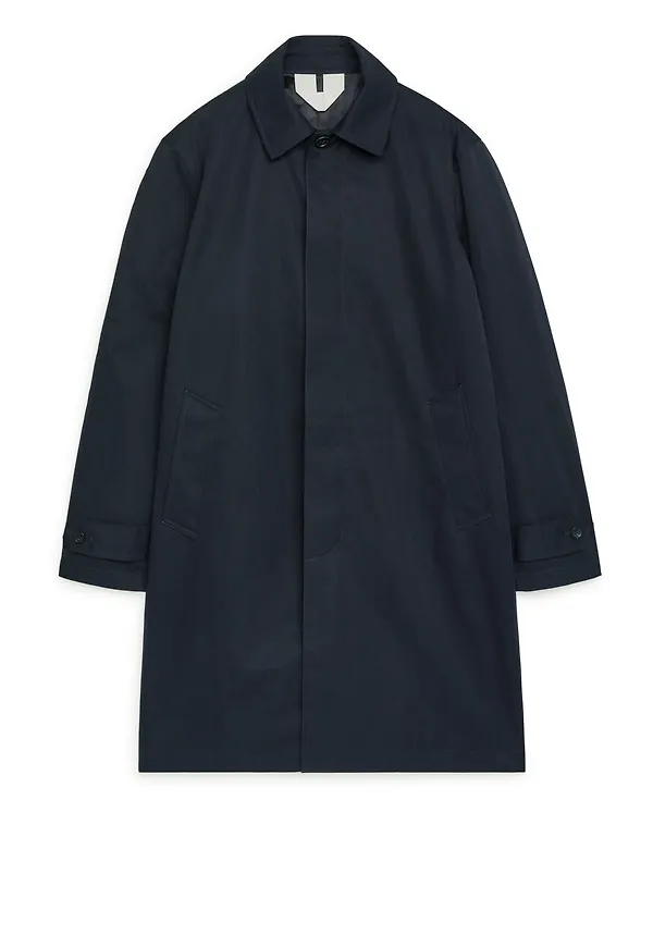 Mid Length Car Coat - Blue