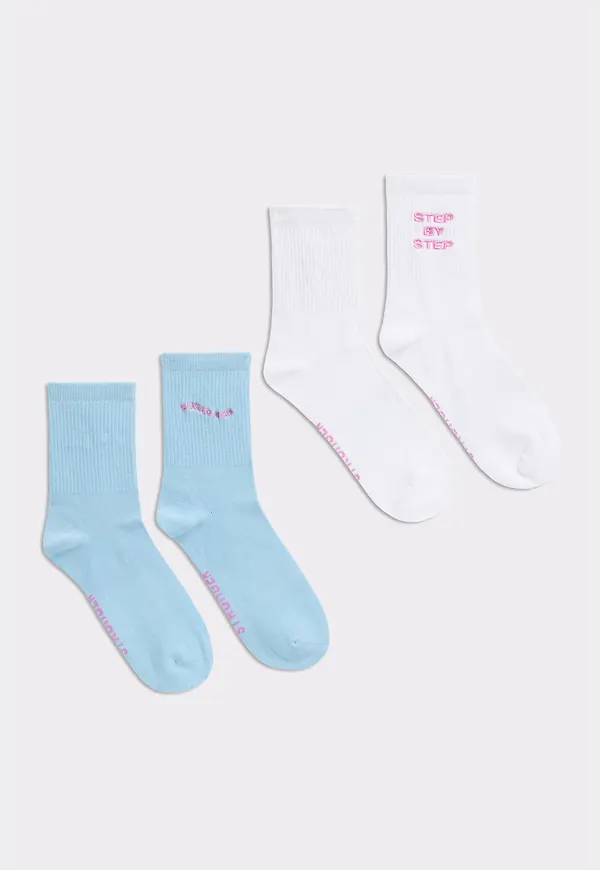 Mid Length Quote 2-Pack Strumpor