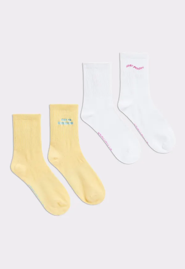 Mid Length Quote 2-Pack Strumpor