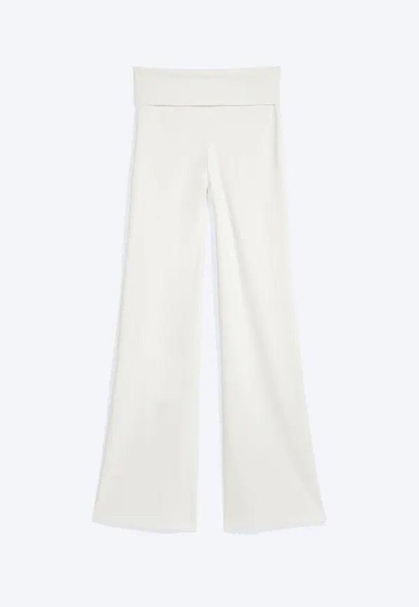 Mid-Rise Flared Pyjama Trousers