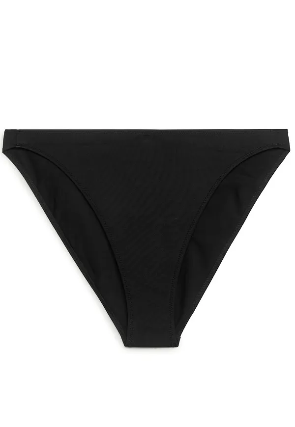 Mid Waist Bikini Briefs - Black