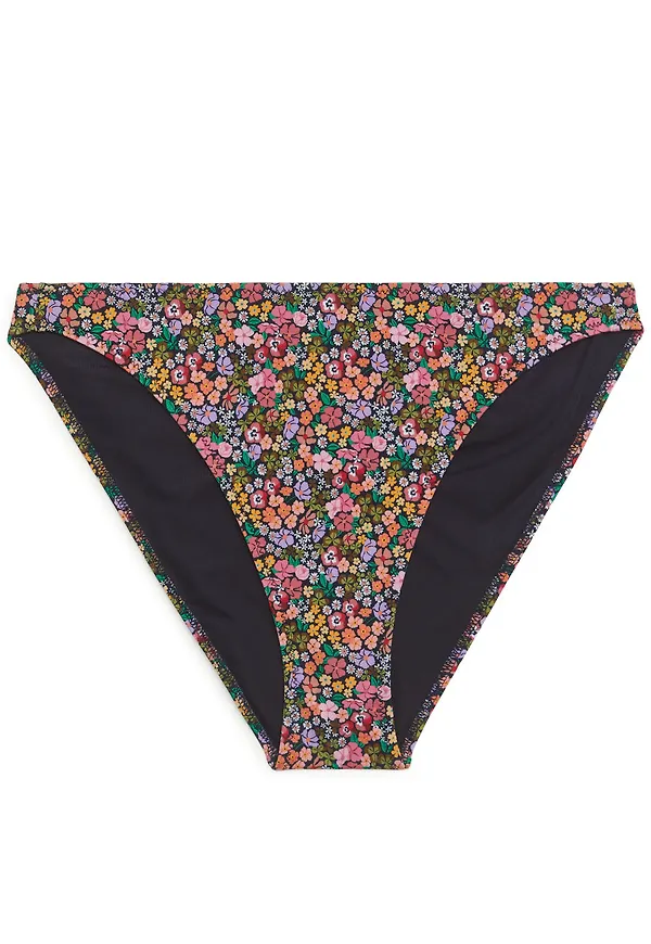 Mid Waist Bikini Briefs - Blue