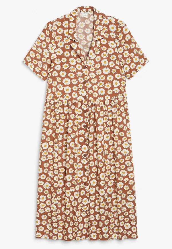 Midi button-up dress - Orange