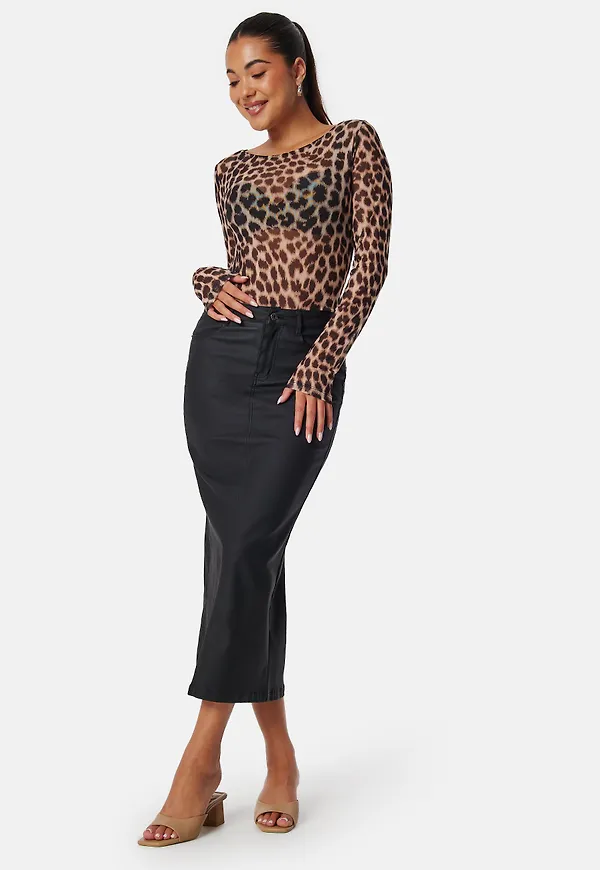 Midi Coated Skirt