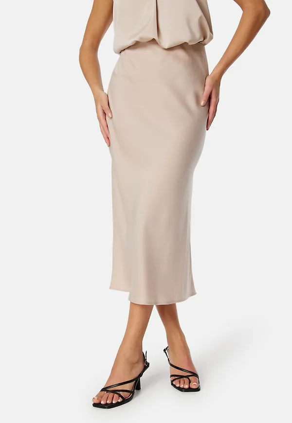 Midi Satin Skirt