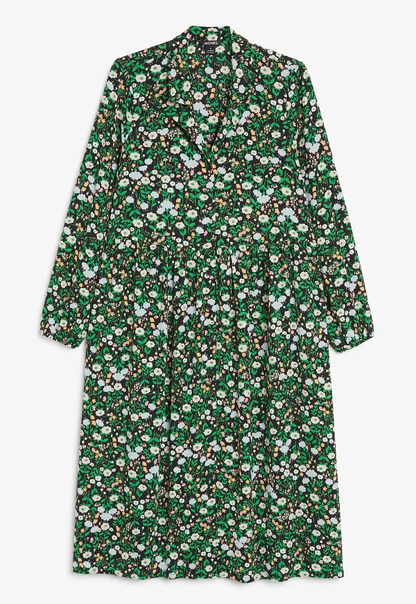 Midi shirt dress - Black