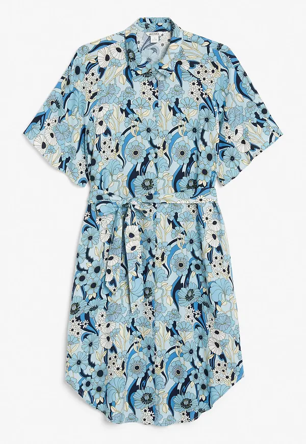 Midi shirt dress - Blue