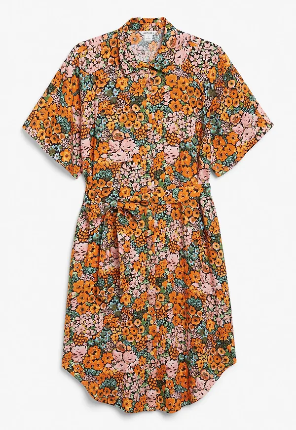 Midi shirt dress - Pink