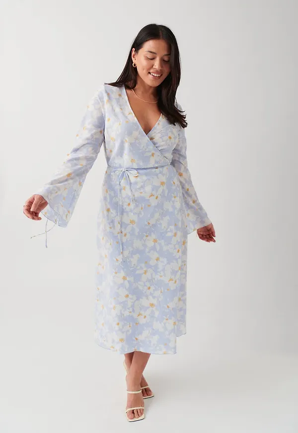 Midi wrap dress