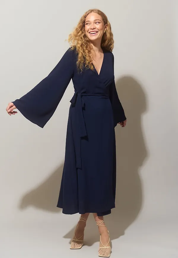 Midi wrap dress