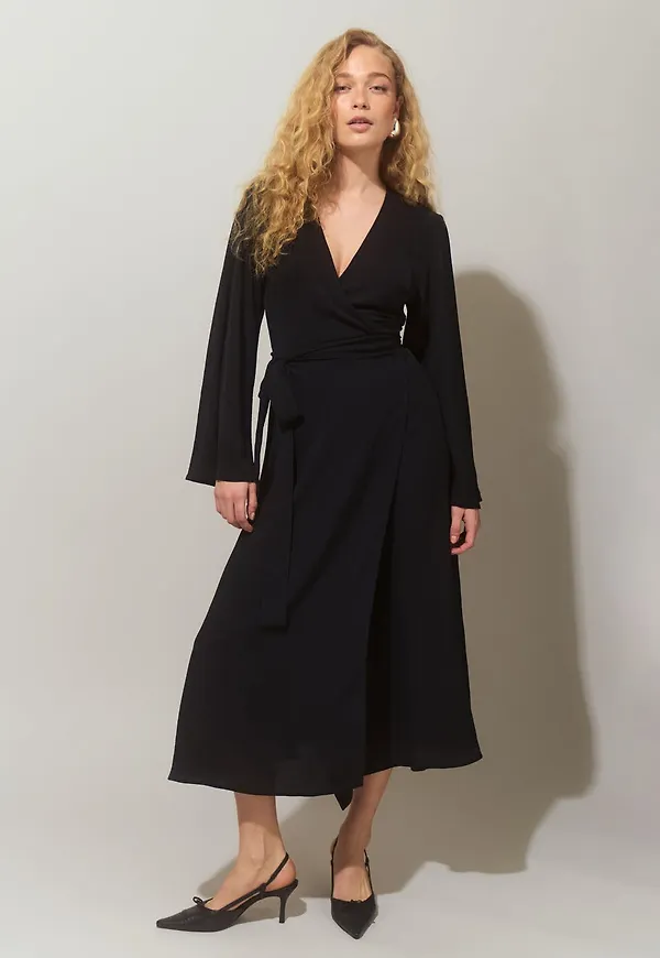 Midi wrap dress