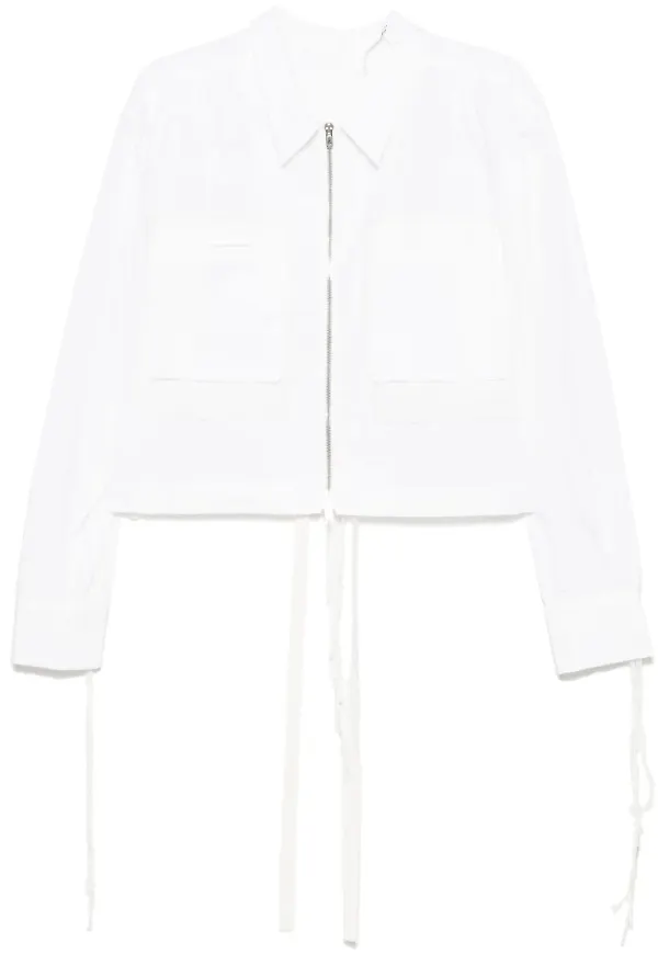 midorikawa blus med fransdetalj - Vit