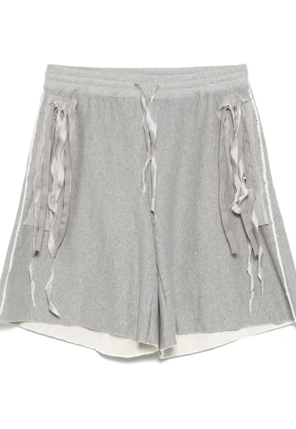 midorikawa shorts med fransdetalj - Grå