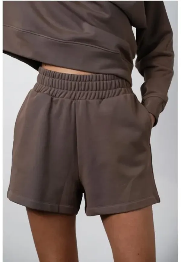 Mila Sweat Shorts - Deep Taupe