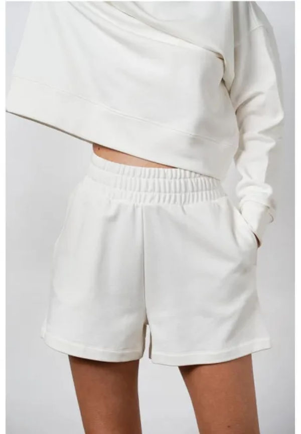 Mila Sweat Shorts - White