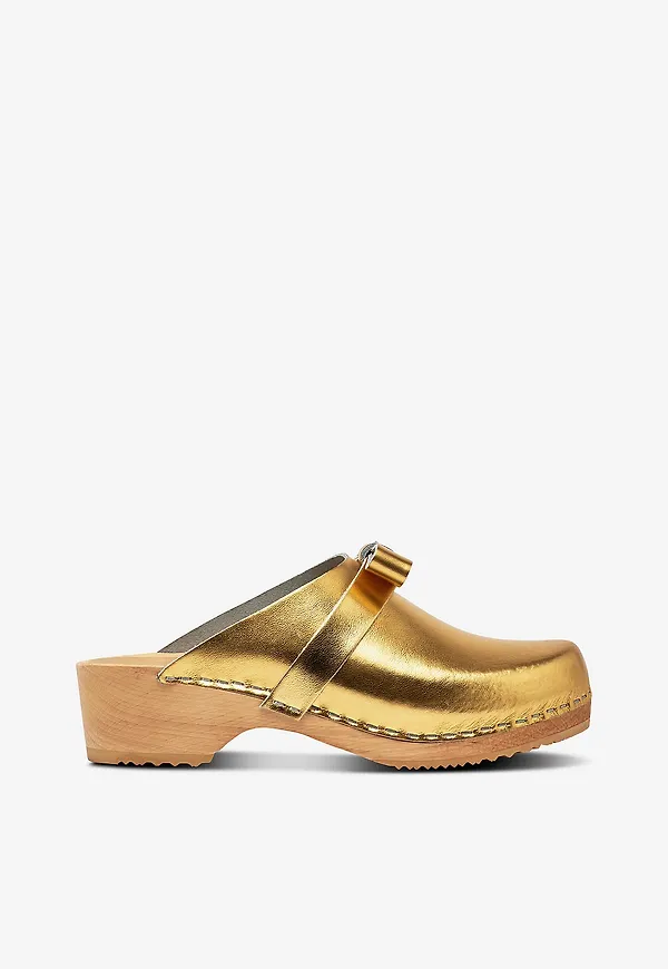 Mimou - Träsko med rosett - Guld