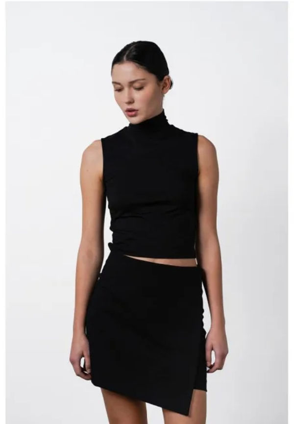 Mini Wrap Skirt - Black
