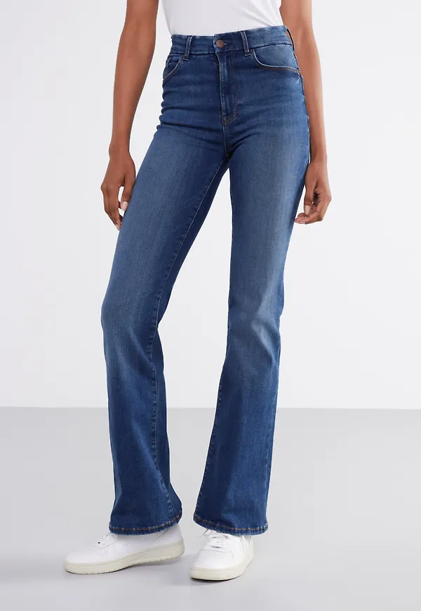 FLARE Mira extra långa jeans med superstretch