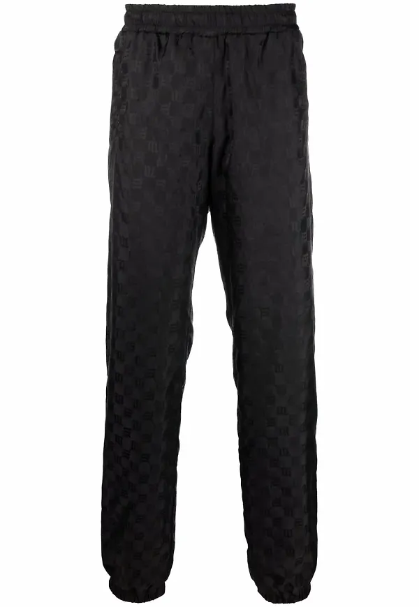 MISBHV avsmalnande joggingbyxor med monogram - Svart