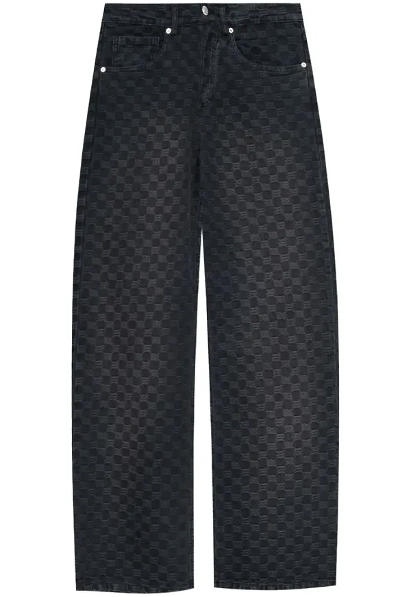 MISBHV jeans med monogram i jacquard - Svart