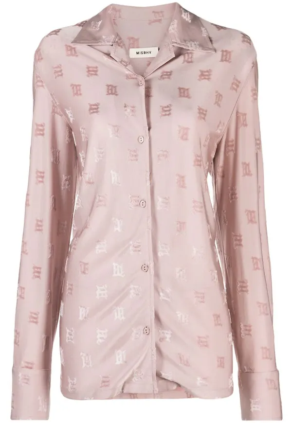 MISBHV skjorta med monogram - Rosa