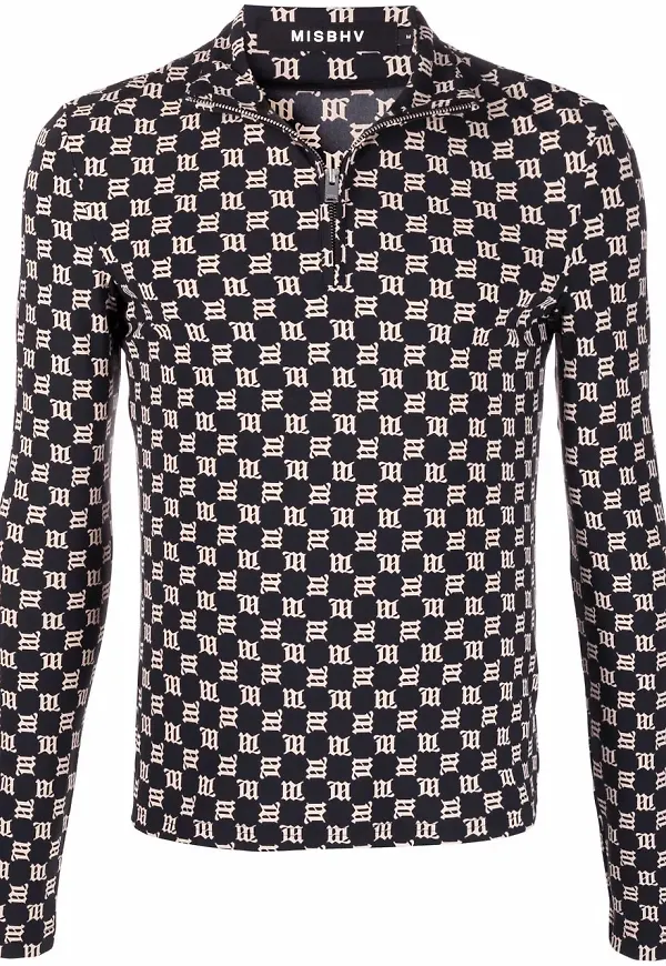 MISBHV tröja med monogram och dragkedja - Svart