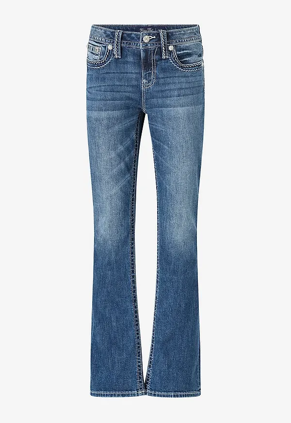 Miss Me - Jeans Cleo Stitched Bootcut Jeans - Blå