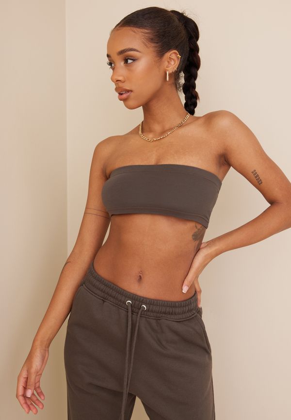 Missguided - Jumpsuits - Bandeau Top and Jogger Set Co Ord - Jumpsuits