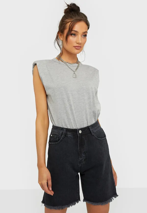Missguided - Shorts - Longline Denim Shorts - Byxor & Shorts - Shorts