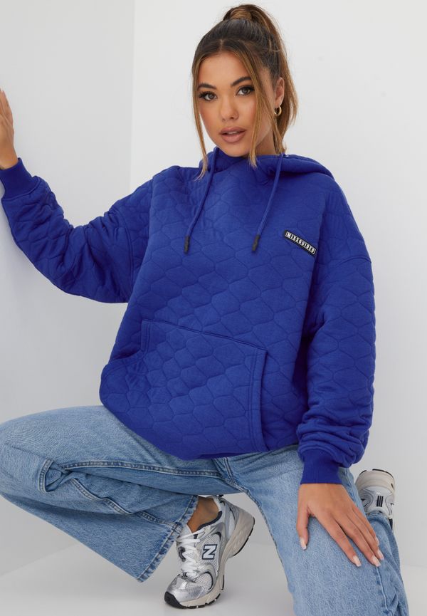 Missguided - Sweatshirts - Blue - The New Onion Quilted Tracksuit Hoody - Tröjor - sweatshirts