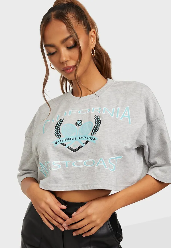 Missguided - T-shirts - California Westcoast Top - Toppar - T-shirts
