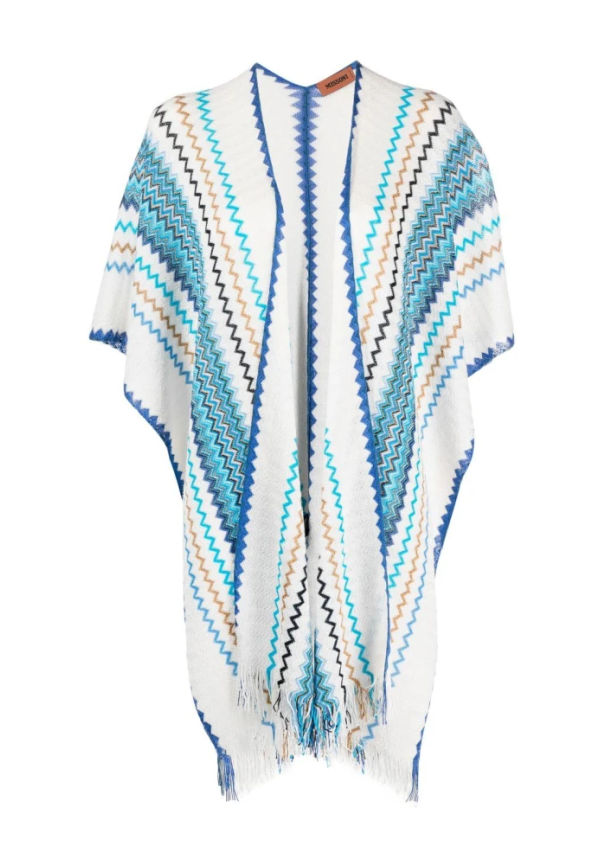 Missoni - Capes och Ponchos - Blå - Dam - Storlek: ONE Size